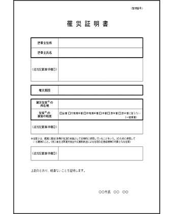 罹災証明書